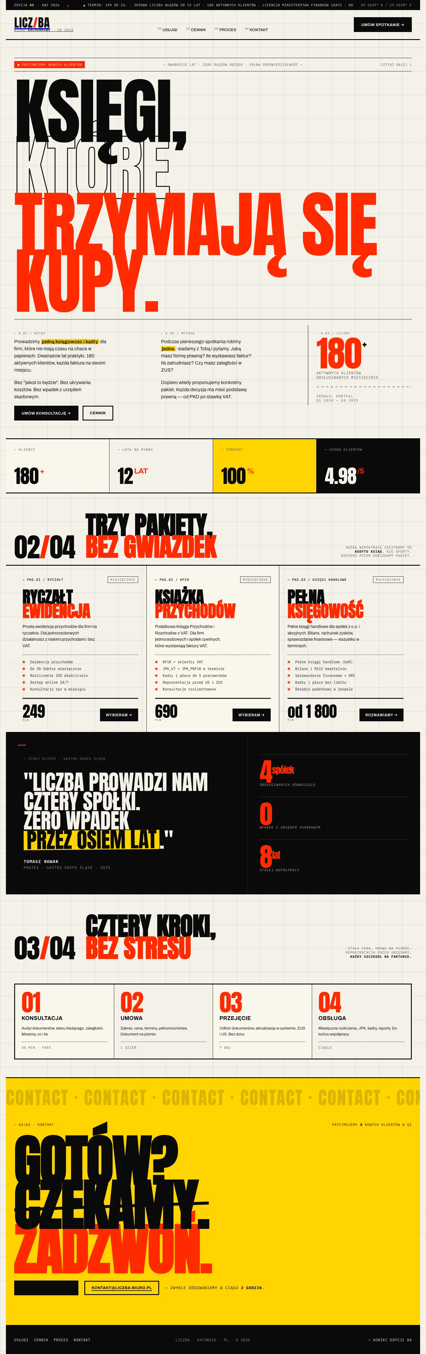 Wizualizacja stylu Brutalist Grid