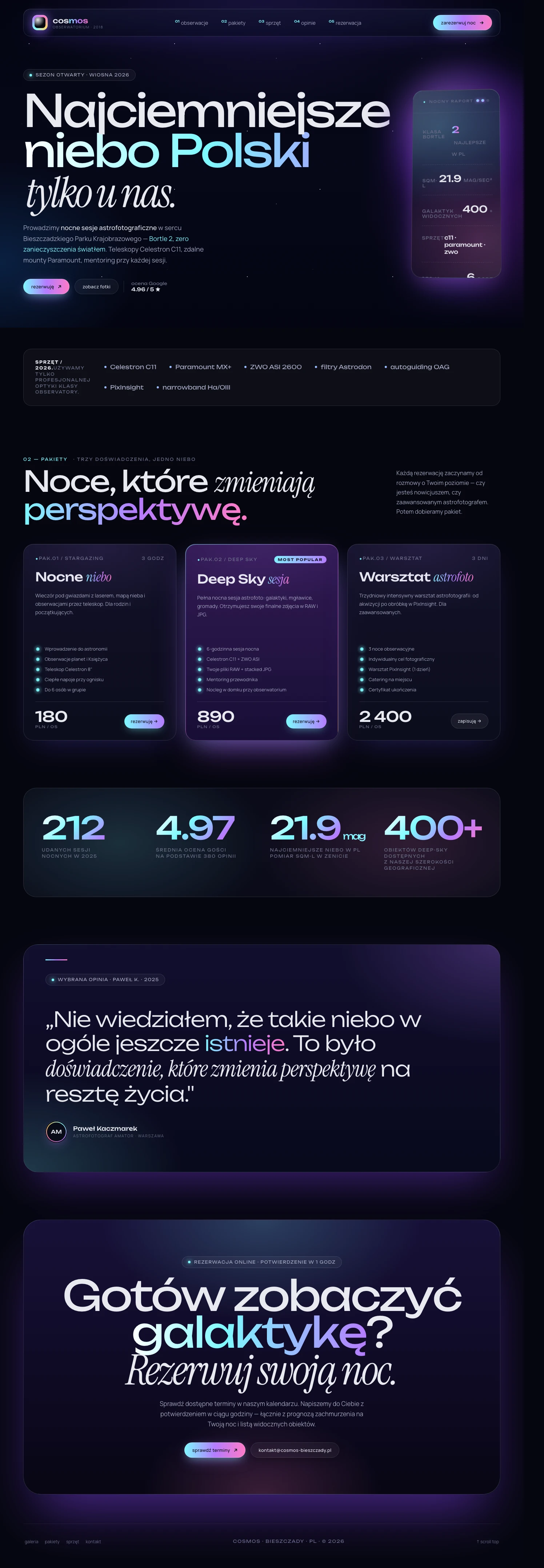 Wizualizacja stylu Deep Space